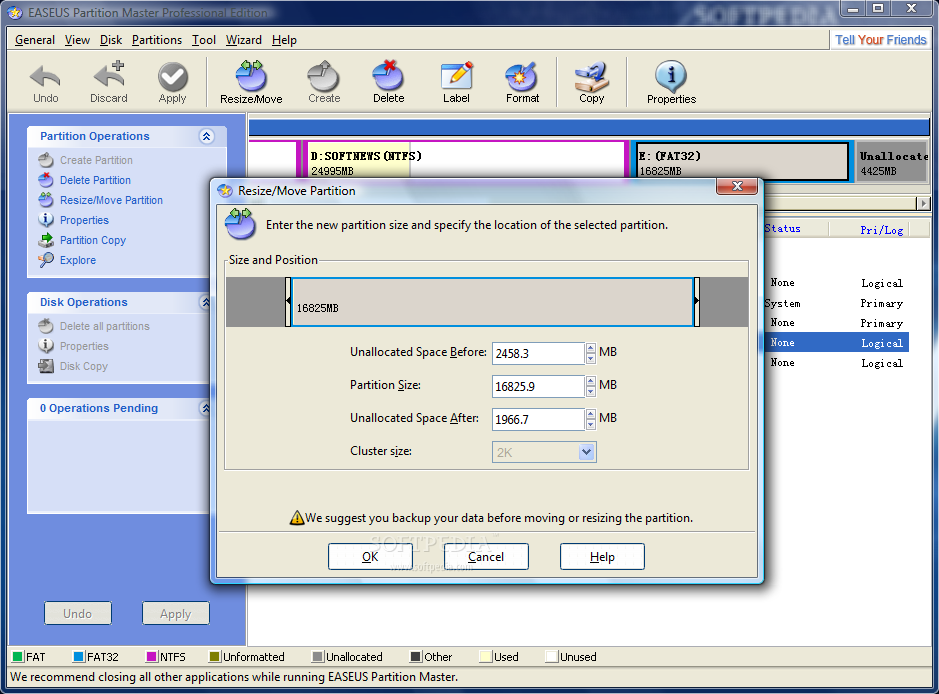 Easeus partition master professional edition 6 1 1.0