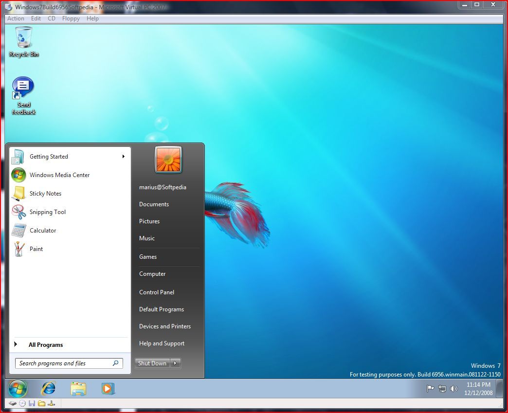 Windows 7 Build 6956 Gallery 160 Screenshots