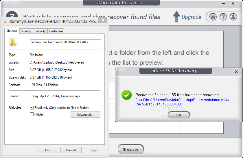 Icare Data Recovery Free