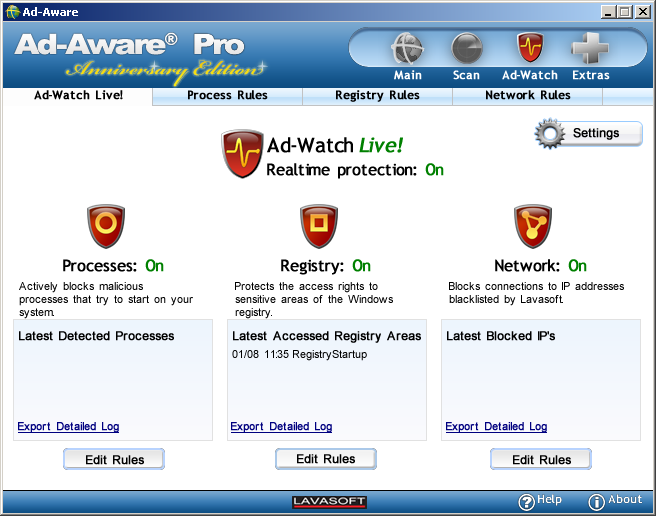 Lavasoft Ad-Aware Pro Internet Security 2010 v8.1.2 скачать бесплатно.