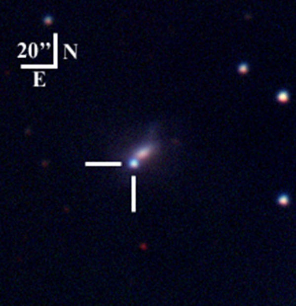 NGC 1821 Gökadasındaki SN 2002bj süpernovası.