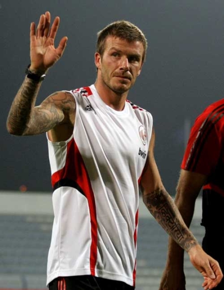 Image of David Beckham Tattoo On Arm