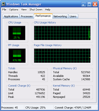 The Windows Task Manager