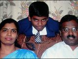 Dr K Murugesan with his doctor wife Gandhimathi and son Dhileepan Raj