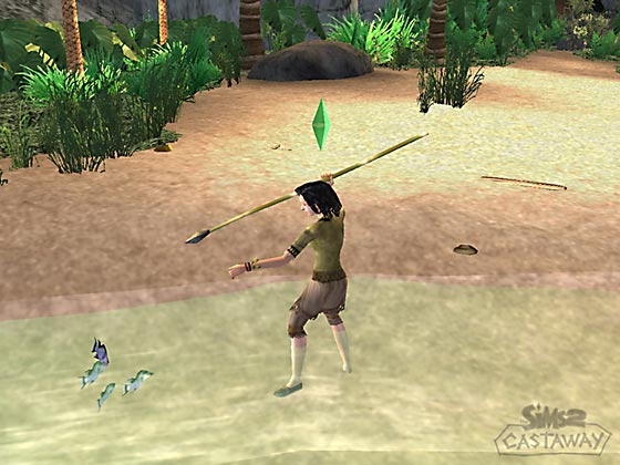 the sims 2 castaway wii move boulders