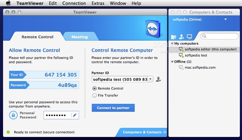 How to add additional passwords to computer on teamviewer for mac windows 10