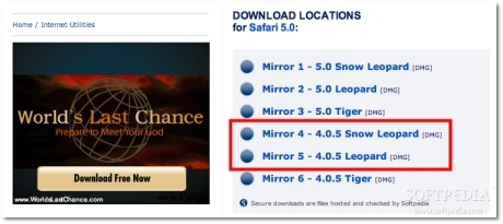 safari 4.0.5 download for mac