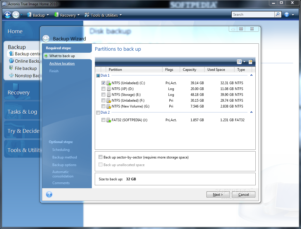 acronis true image home 2010 cleanup utility download