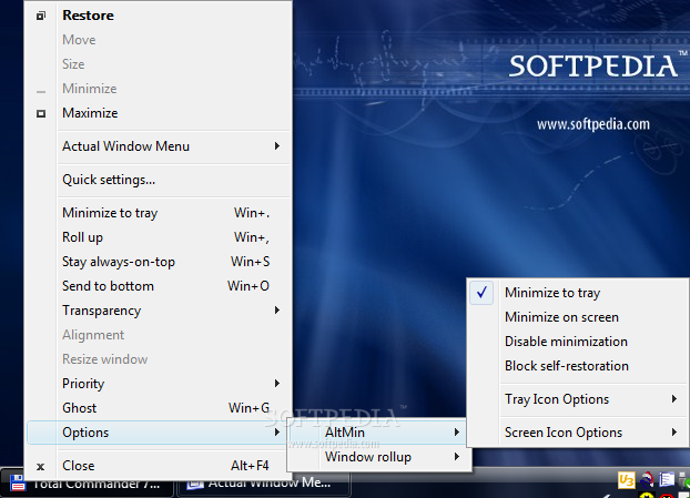 Actual Window Menu 8.15 for mac download free