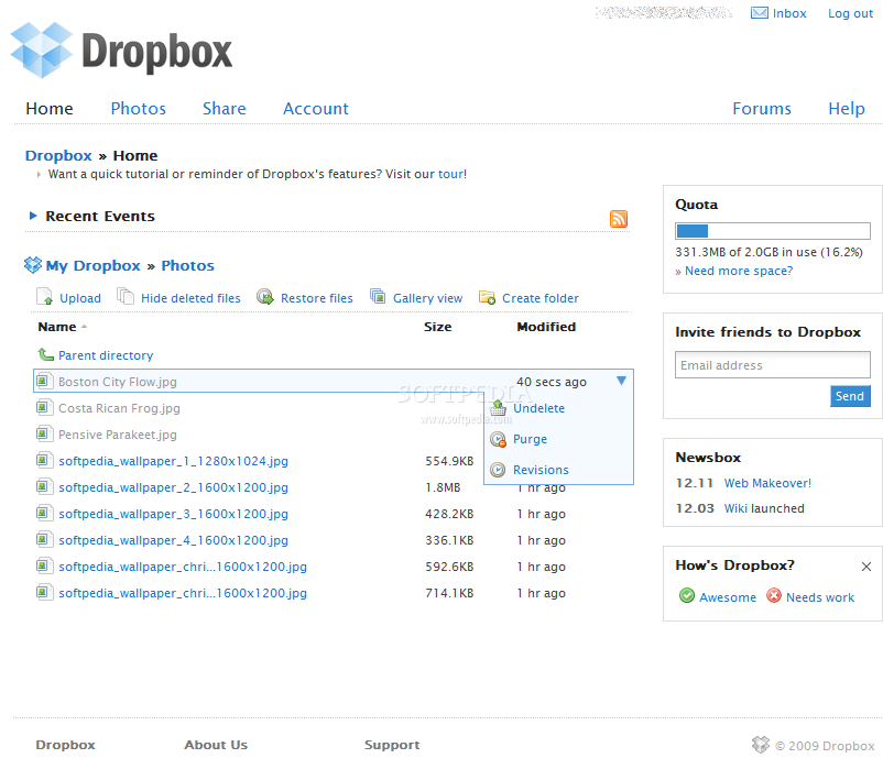 how to use dropbox for large files