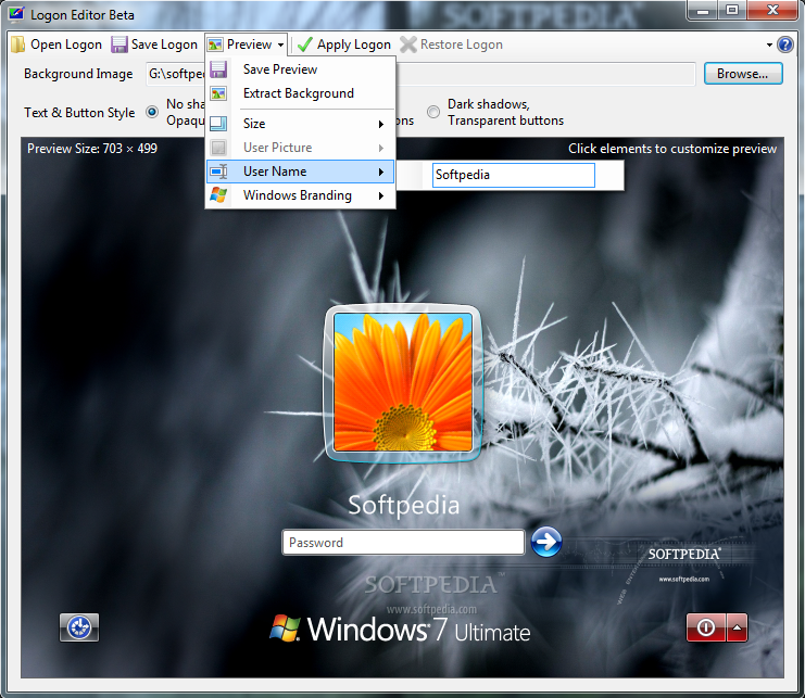 Logon Editor Customizing Your Windows 7 Logon Screen