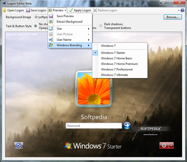Logon Editor Customizing Your Windows 7 Logon Screen