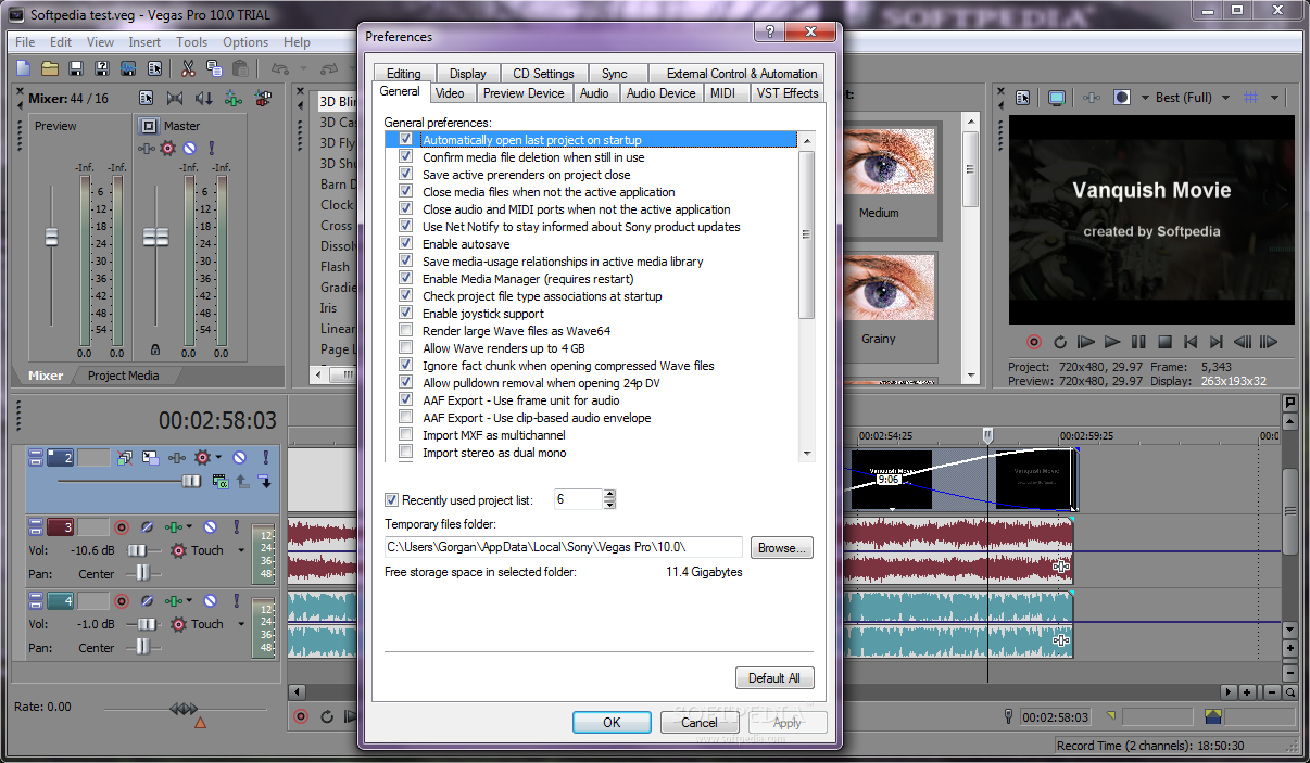 sony vegas pro 11 filter packages