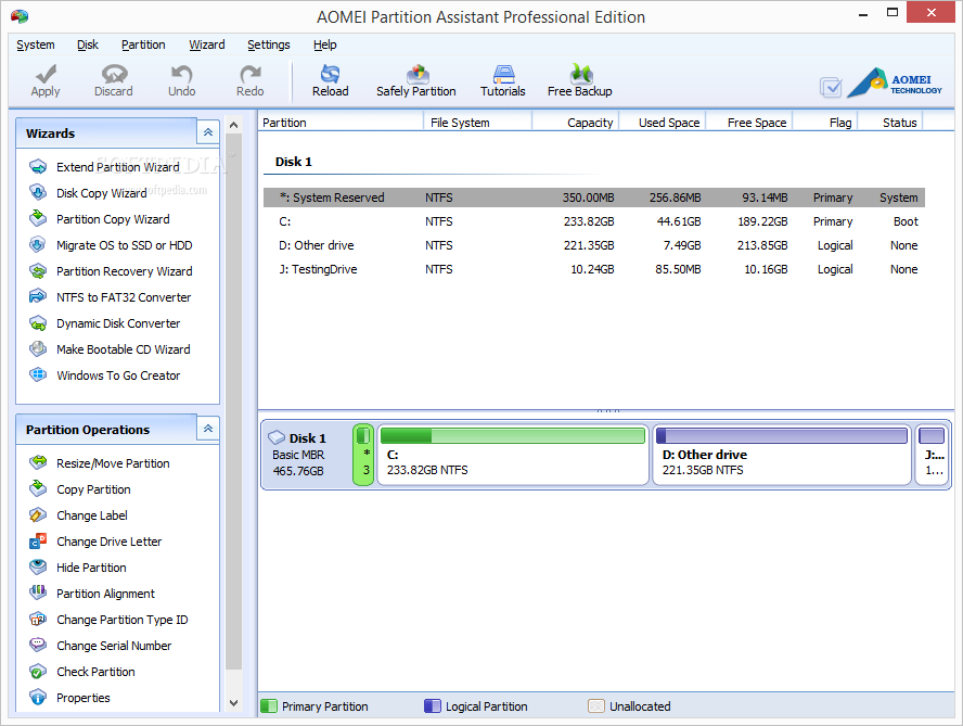 AOMEI Partition Assistant Pro 10.1 download the new version for mac