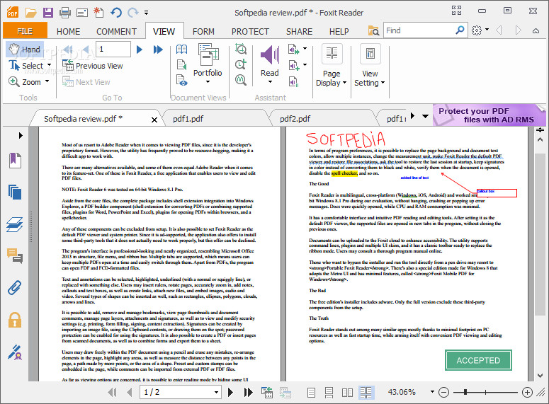 how to separate pages in pdf foxit reader