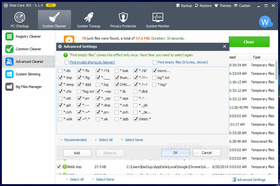 Wise Care 365 Pro 6.5.7.630 instaling