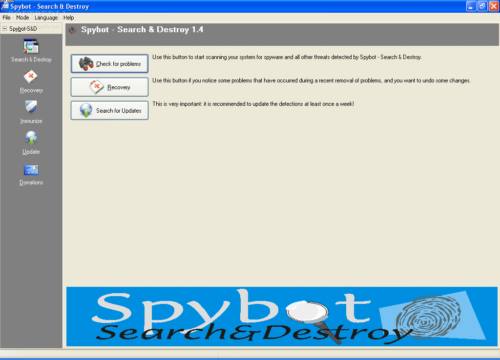 spybot search and destroy 2.6